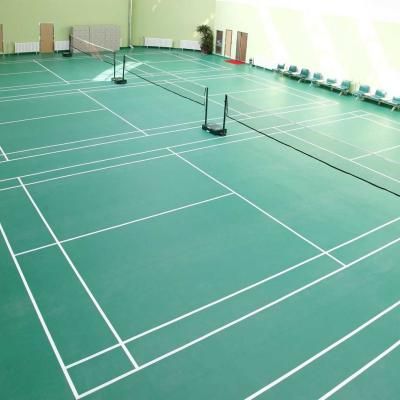 Pisos de plástico profissional para badminton com 4,5 mm de espessura proporcionam uma experiência diferente